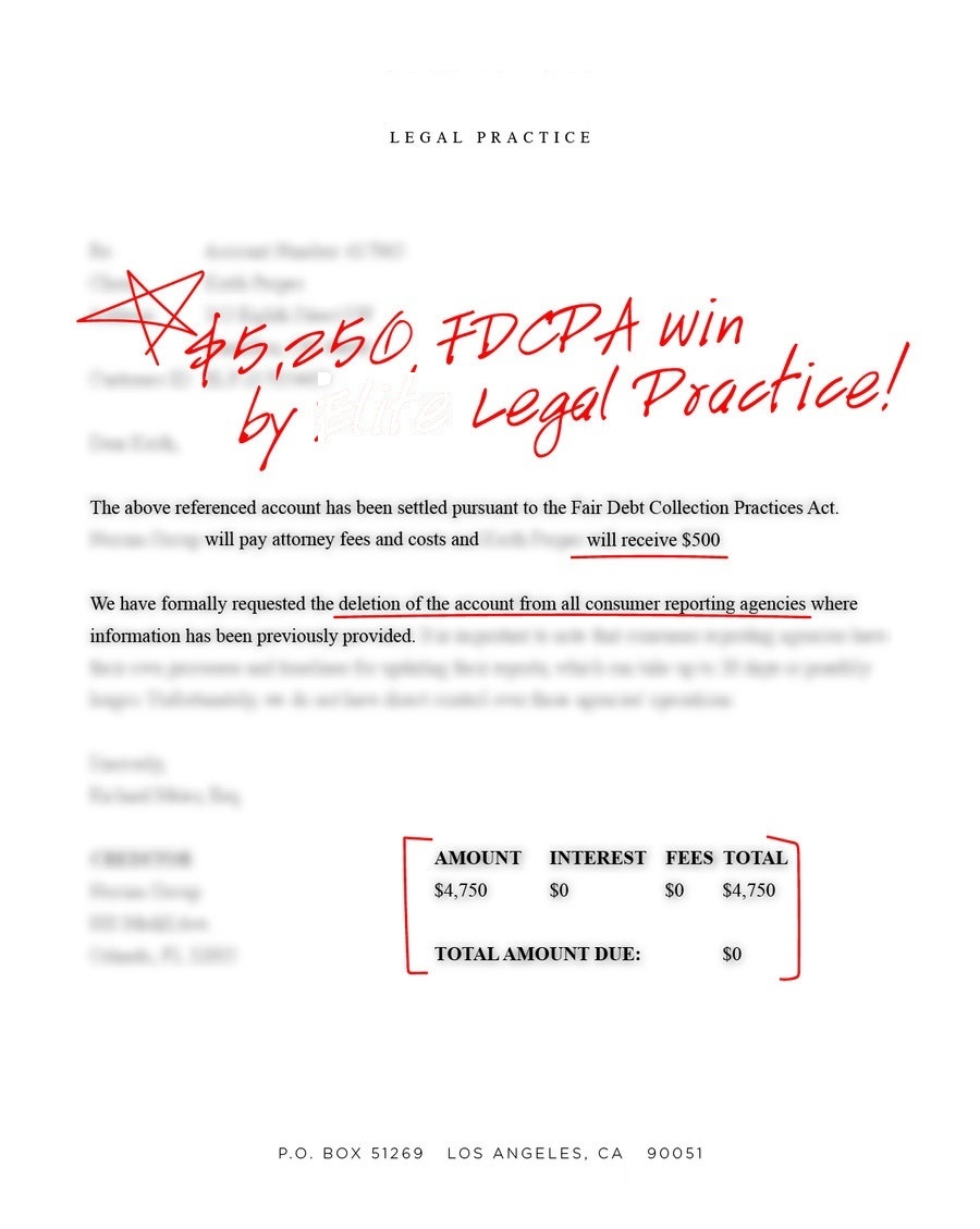 Redacted collector contact resolution, example 3