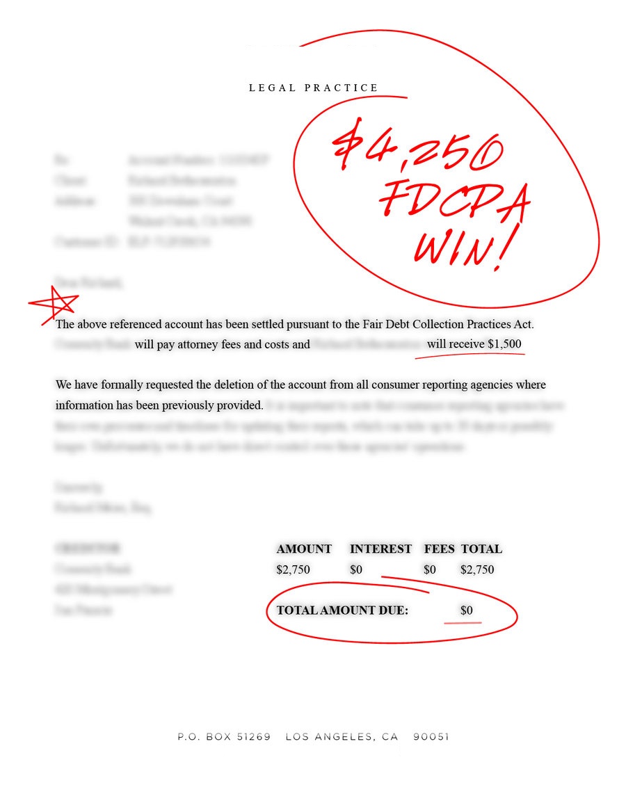 Redacted collector contact resolution, example 5