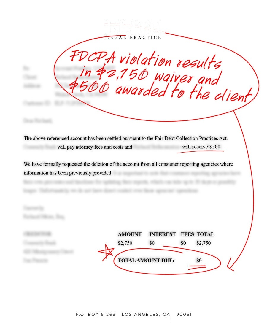 Redacted collector contact resolution, example 7
