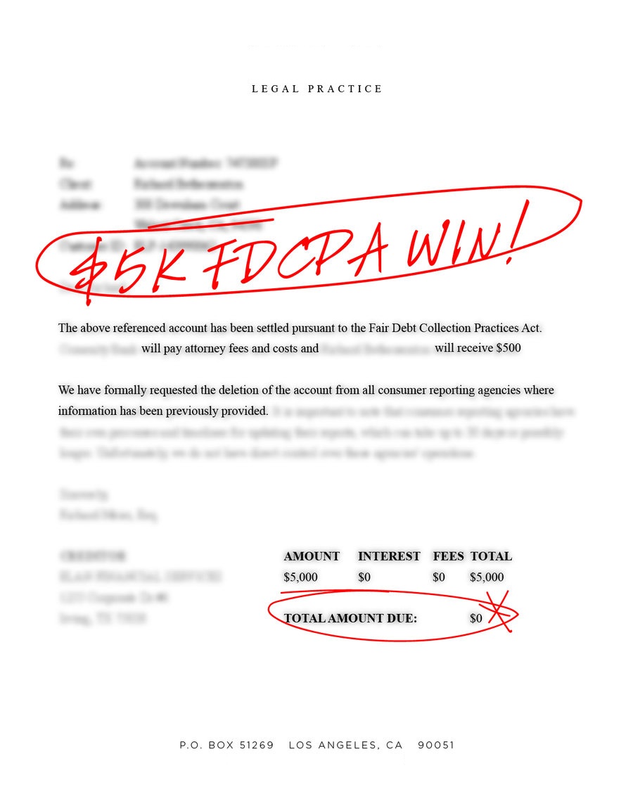 Redacted collector contact resolution, example 8
